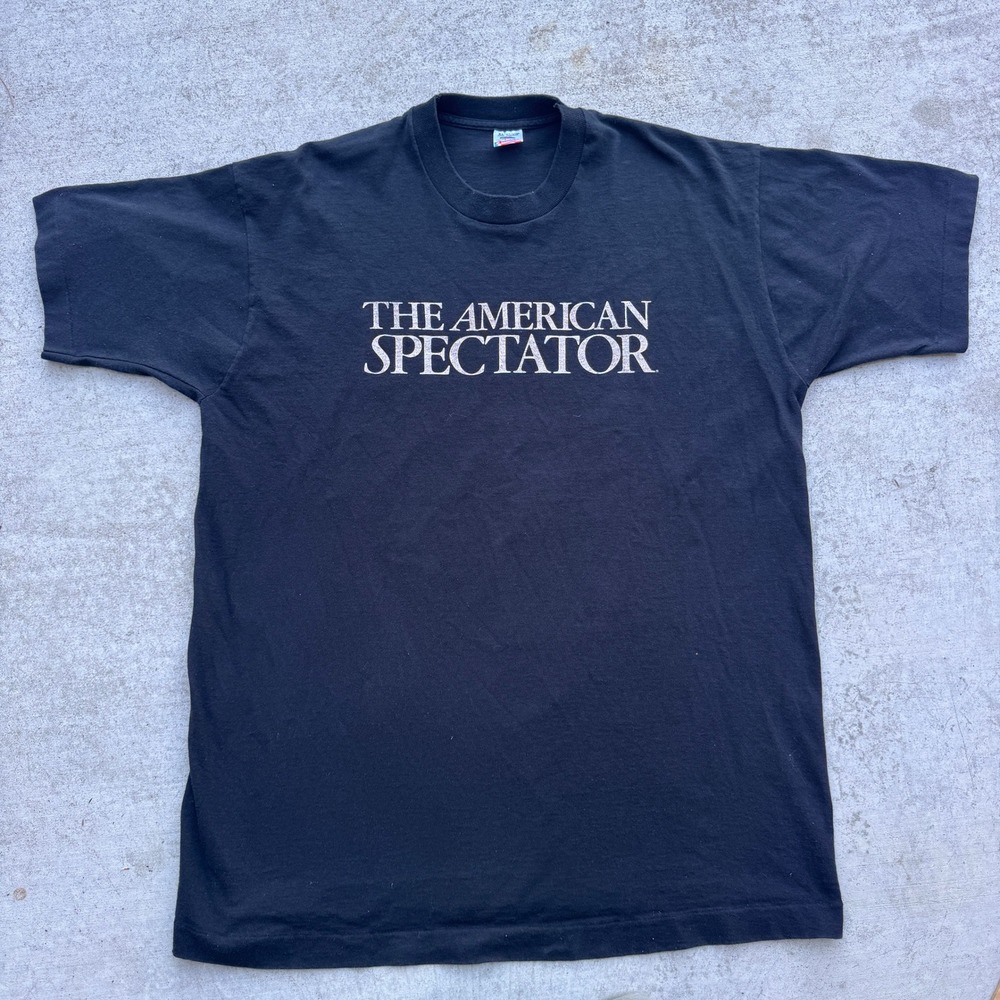 Vintage 90s Magazine The American Spectator T-Shirt Mens XL Black 90s USA